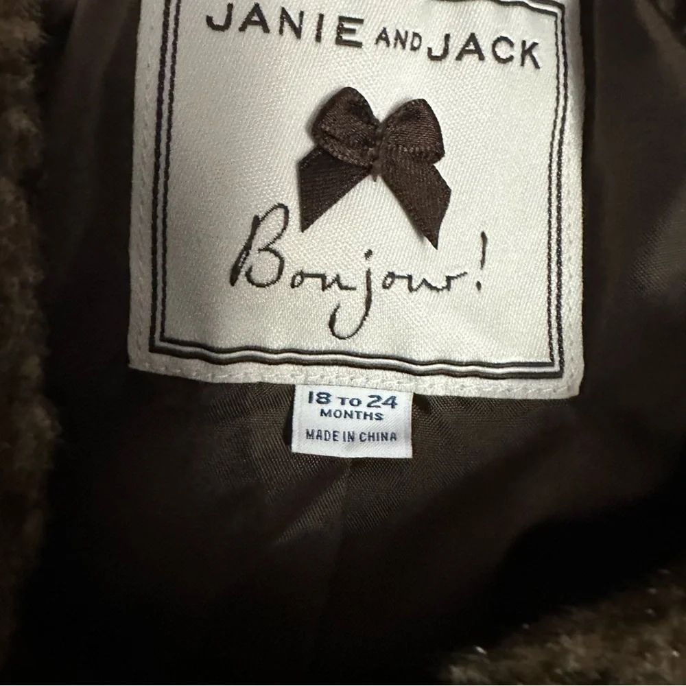 Janie and Jack Brown Faux Fur Cape